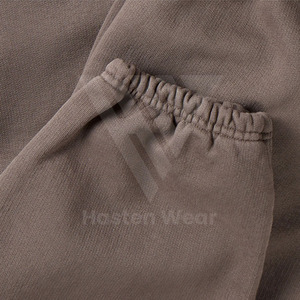 Pantalon de survêtement décontracté pour homme, coupe ample, 100 % coton, toile non tissée, logo personnalisé imprimé, respirant, écologique, vente chaude - Product Image 3