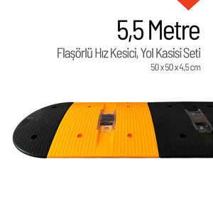 5.5 Meters Speed Bump Set with Flashing Lights and PVC Cover for <b>Roadway</b> <b>Safety</b> Speed Hump - Product Image 1