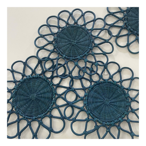 Assiette en rotin de luxe pour centres de table, art fait à la main, texture naturelle, idéale pour les boutiques, coffrets cadeaux exclusifs - Product Image 3