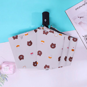 Ombrello Pieghevole Minimalista 5 Volte in Nylon Rinforzato, Parasole da Viaggio Pieghevole in Tre Sezioni, Design Tascabile Salvaspazio - Product Image 4