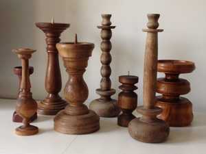 Bougeoir de table en métal pour la décoration intérieure moderne et créative Bougeoirs à bougie chauffe-plat en bois faits à la main Design personnalisé disponible - Product Image 4