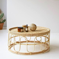 Meilleur prix du fabricant vietnamien Table basse en rotin au design moderne meubles d'intérieur en osier et en rotin pour la décoration de salon à la maison