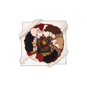 Luxury Designer Digital Print Silk Square <b>Scarf</b> Floral Pattern - Product Image 1