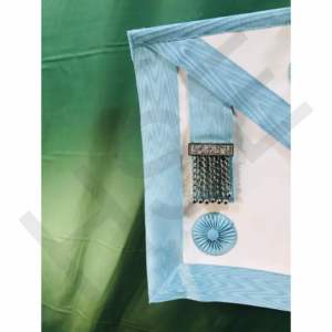 Tablier maçonnique bleu clair de haute qualité - Product Image 6