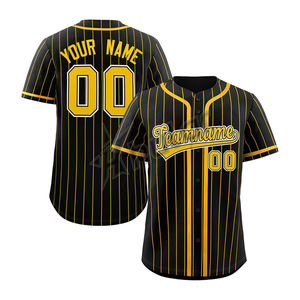 Camiseta de uniforme de béisbol cosida con impresión digital de sublimación transpirable de talla grande con diseño propio personalizado OEM - Product Image 5