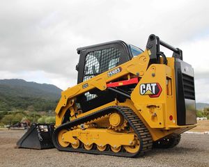 รถตักล้อยางแบบตีนตะขาบ CAT สีเหลือง ดีไซน์ใหม่ คุณภาพสูง พร้อมบุ้งกี๋ สำหรับงานก่อสร้างและงานเกษตร - Product Image 2