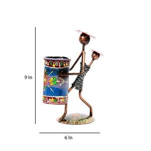 Portalápices con forma de bicicleta de hierro tradicional Blue Moore con diseño ligero y duradero para uso en mesa decoración del hogar - Product Image 3