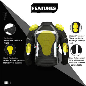 Traje de moto unisex ligero con tela impermeable y armadura CE extraíble - Product Image 3