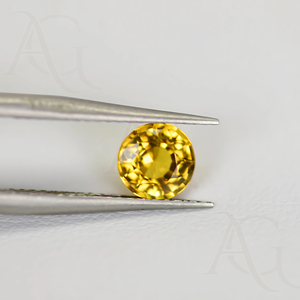 พลอยแซฟไฟร์สีเหลืองทรงกลมตัดหลวมสำหรับทำเครื่องประดับพลอยคอรันดัมนาโน - Product Image 2