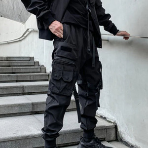 กางเกงเทคแวร์สำหรับกิจกรรมกลางแจ้ง กางเกงจ็อกเกอร์ กางเกงคาร์โก้สำหรับผู้ชาย กางเกงลำลองสไตล์ฮิปฮอป กางเกงมีกระเป๋า กางเกงสเวตแพนท์ สตรีทแวร์ กางเกงเทคแวร์มีริบบิ้น - Product Image 6