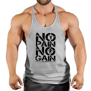 Débardeur de gym personnalisé pour hommes chemise sans manches de fitness à séchage rapide streetwear tricoté respirant grande taille logo uni personnalisé-pour - Product Image 1