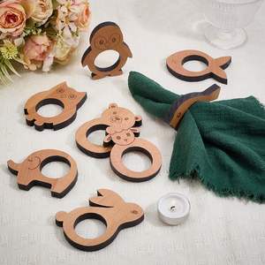 Premium Natural Wood Eco-Friendly <b>Napkin</b> Rings Stocked Tableware for Weddings <b>Parties</b> & Custom Logo Options - Product Image 5