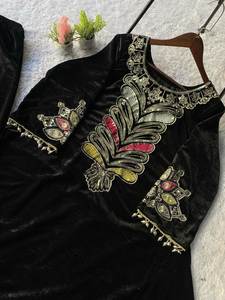 Salwar Kameez pour femmes, style kaftan, nouveau design, tissu en soie georgette, broderie de séquence, traditionnel, pour les fêtes, les occasions spéciales - Product Image 4