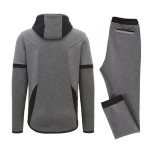 Survêtement gris pour hommes avec capuche et veste à fermeture éclair Jogger Slim Fit Set Casual Sportswear 2025 OEM - Product Image 6