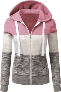 2024 OEM Custom Logo High Quality Streetwear Stylish Women Fashion Hoodies Hot Sale Winter Cotton Polyester Zipper Active <b>Hoodie</b> - Product Image 5