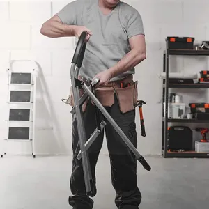 Hiện đại 2-bước kim loại gấp thang với chống trượt tay vịn Trọng lượng nhẹ thiết kế cho hộ gia đình sử dụng - Product Image 6