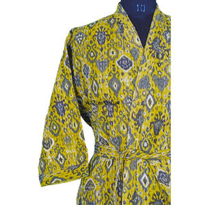 Wholesale Soft Breathable <b>Kantha</b> Long <b>Jacket</b> Hand-Stitched Cotton Kimono Casual Warm Coat Robe for All Sizes Summer Bath - Product Image 5