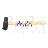 Marteau à marteauillon en plastique DIY avec manche en bois dur, option OEM personnalisable, outil de fabrication de bijoux non-marquant, double face bombée, Scratch PIK