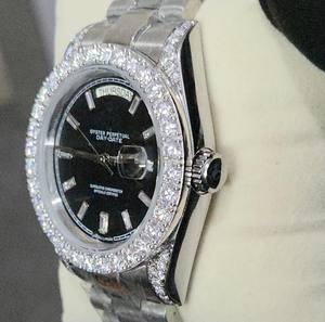 Reloj Mecánico Miyota de Lujo con Correa de Acero Inoxidable para Hombre y Mujer, con Diamantes Moissanite, Analógico, Automático, con Fecha - Product Image 4