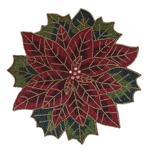 Mantel Individual con cuentas de último diseño con color personalizado y tamaño de diseño para decoración de mesa en bodas y Navidad - Product Image 2