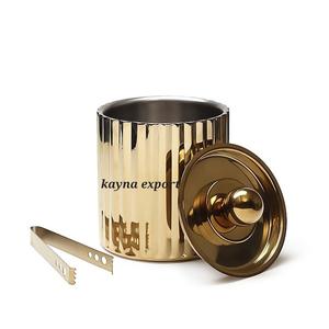 Newly Design Hammered Stainless Steel Metal Gold Color Shiny Finished Parties And Event Decorative <b>Ice</b> <b>bucket</b> - Product Image 5