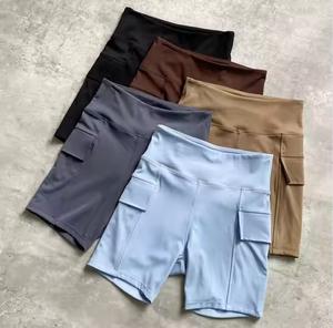 Shorts de sport pour femmes grande taille en Spandex/Coton, écologiques et de haute qualité, design personnalisable, taille mi-haute élastique, coupe ajustée - Product Image 3