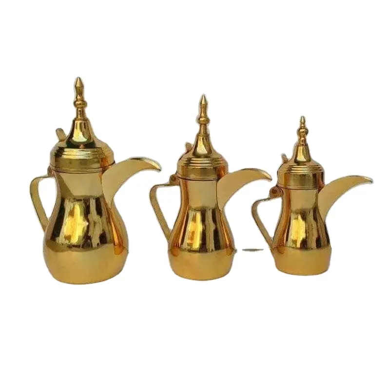 Лидер продаж, арабский чайник dаллах с длинным носиком, изготовленный из нержавеющей стали, используется для чайных и кофейных кастрюль, поставки из Индии