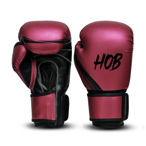 Gants de boxe en cuir avec logo personnalisé Gants d'entraînement professionnels lourds avec fermeture à crochet et boucle - Product Image 3