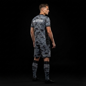 Conjunto de Uniforme de Fútbol para Hombre MA-ATTIERA, Gris Camuflaje, Impresión por Sublimación, Poliéster Transpirable, Ropa Deportiva para Adultos - Product Image 3