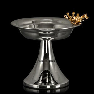 Ensemble de bols de service en métal plaqué argent avec support en aluminium, plateaux à fruits secs, bols ronds pour salade, vaisselle, bols de service - Product Image 5