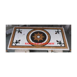 Hermosa mesa de aspecto atractivo con incrustaciones de mármol blanco hecho a mano para decoraciones para el hogar y hoteles, tapas de mesa, forma Rectangular - Product Image 1