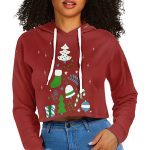 Sweat à capuche court 100 % coton pour femme 2026 – Idéal pour le sport, le fitness et le streetwear – Logo personnalisé sur le devant pour les sports d'hiver - Product Image 6