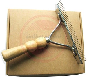 Peine largo de acero inoxidable para el cuidado del cabello de mascotas, peine de rastrillo para perros y gatos, peine al por mayor - Product Image 5