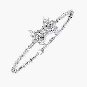Diamond Bracelet in 14k white gold with Moissanite Elegant Diamonds Moissanite Bangles & Bracelets - Product Image 2