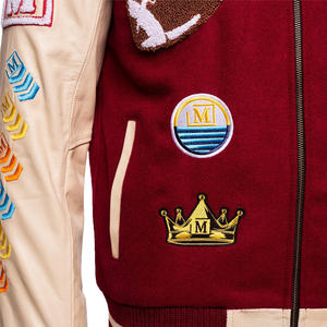 Custom Varsity Jacket Chenille Patch Letterman Bomber Mezcla de lana Manga de cuero College Streetwear Moda unisex 2025 - Product Image 5