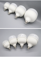 现代设计发光二极管灯T80/T100/T120/T140 20W-50W 100毫米/瓦集成电路驱动AC100-240V E27 IP20仓库用塑料车身灯