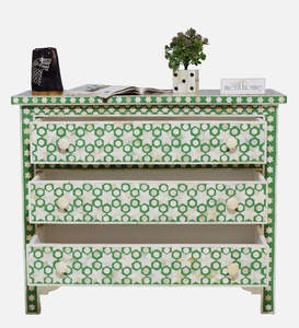 Console d'incrustation d'os Coffre Tiroir Meuble de salon Incrustation d'os Commode Incrustation d'os Meubles pour l'artisanat indien à bas prix - Product Image 2