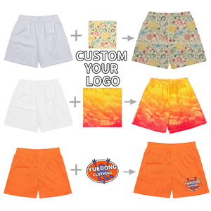 Bulk Mens 5 Inch Heavyweight Double <b>Layer</b> Worsted Polyester Casual Drawstring Digital Printing Solid Quick Dry Custom Summer - Product Image 2