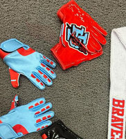 Guantes de receptor ligeros hechos a medida de alta calidad de primera calidad Guantes de fútbol americano para exteriores con diseño único