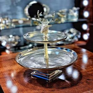 Handicraft Aluminium Nickel Plated Eco-Friendly Modern Luxury <b>Cupcake</b> <b>Stand</b> CE/EU Certified Custom Logo for Home Commercial Use - Product Image 1