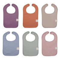 Bavoirs bébé bouton carré doux réutilisables personnalisés anti-salissure serviette mousseline 100% coton bavoirs bébé