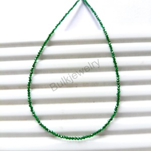 Gargantilla de Circonita Facetada de 2 mm, Collar de Cristal Verde, Joyería Minimalista, Collar de Piedras Preciosas, Regalo para Ella - Product Image 2