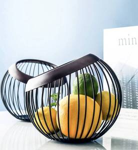 Home Decor Black Color Metal Fruits <b>Basket</b> <b>Table</b> Decor Home and Kitchen Decor Food Storage <b>Basket</b> New Freshly Design - Product Image 4