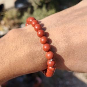 Wholesale Natural Gemstone 8mm Red Jasper <b>Bracelets</b> Jewelry <b>Bracelet</b> for Beauty Gift - Product Image 3