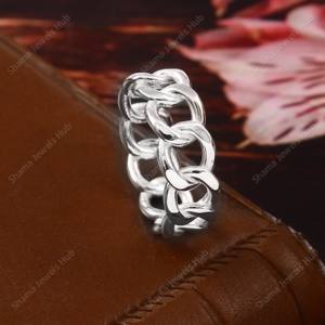 Handmade 925 Sterling <b>Dainty</b> Jewelry Cute and Trendy 925 Sterling Silver Chain <b>Ring</b> for Wedding - Product Image 5
