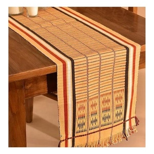 New Arrivals Multi Toned 100% Organic Cotton GOTS Certificate Most Popular Natural Wedding Customized <b>Table</b> <b>Runner</b> Unique Design - Product Image 3
