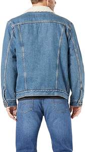 Chaqueta vaquera personalizada para hombre, abrigo de mezclilla para novio, Color empalme, Oem, venta al por mayor - Product Image 4