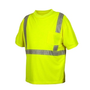 Customizable High Visibility ANSI Class 3 Waterproof Unisex Short Sleeve Work Shirts Personalized T-Shirts Reflective Safety - Product Image 1