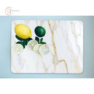 Bloc à découper en marbre blanc avec impression dorée et vaisselle de qualité supérieure Planche de boucher naturelle pour la maison et la cuisine - Product Image 6