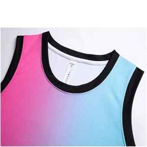 ชุดบาสเก็ตบอลแขนกุดชุดเล่นกีฬาแบบทีมชุดเล่นกีฬาระบายอากาศได้ดีพิมพ์โลโก้ได้ตามต้องการ - Product Image 4